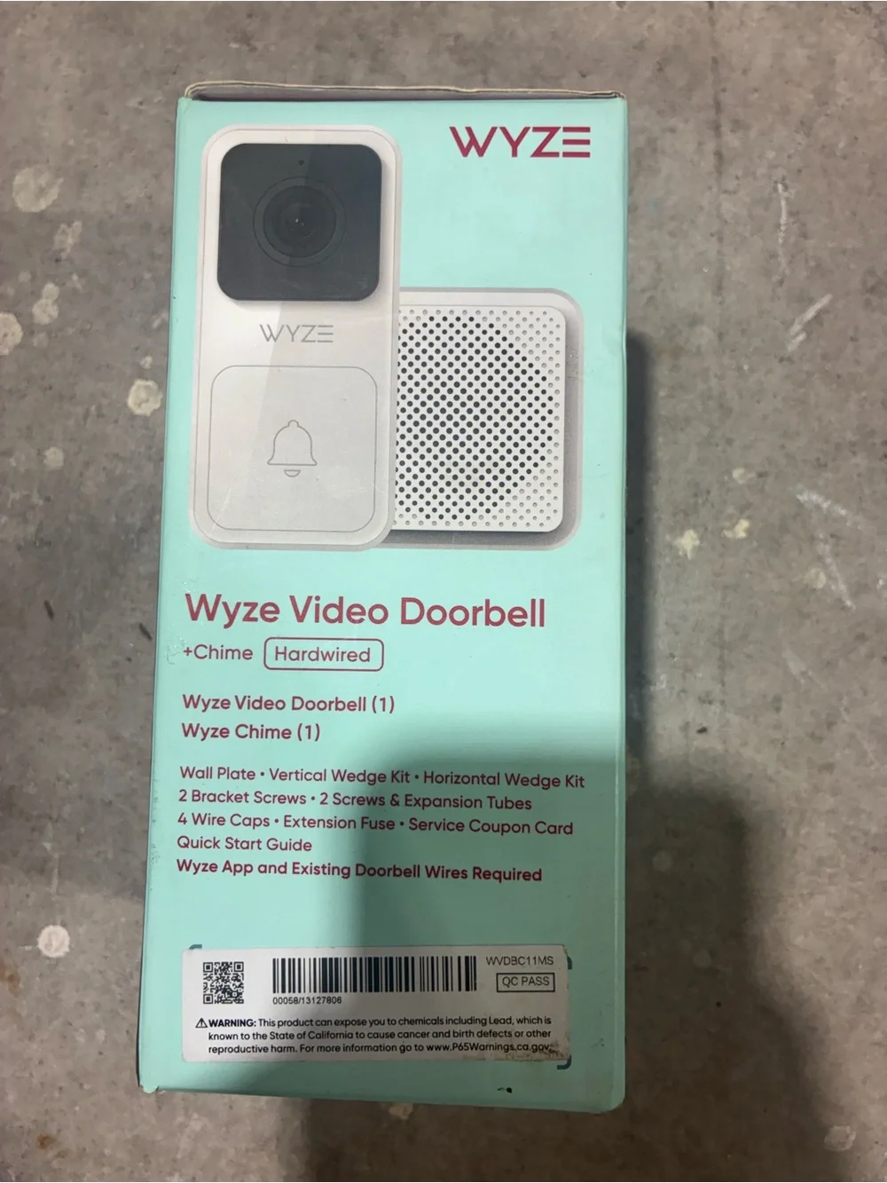 New Wyze Video Doorbell Hardwired - White